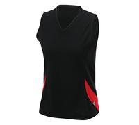 James & Nicholson Running top for Ladies (L, Black/red)