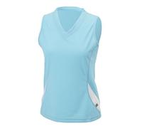 James & Nicholson Running top for Ladies (XL, Ocean/White)