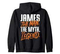 James Personalized Name The Man The Myth The Legend Zip Hoodie