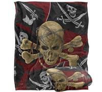 James Piazza Pirate Skull and Jolly Roger Black Flags Silky Touch Super Soft Throw Blanket 152 X 127 cm