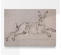 James Seymour A Hare Running, with Ears Pricked | Vintage Rabbit Illustration Print, Fine Wall Art, Drawing Poster, Home Decor Picture