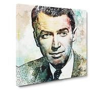 James Stewart Canvas Print | Gallery Wrapped 30mm Frame Wall Art | 20x20 inches | Ready to Hang | Modern Picture | Living Room Bedroom Lounge Office
