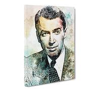 James Stewart Canvas Print | Gallery Wrapped 30mm Frame Wall Art | 24x16 inches | Ready to Hang | Modern Picture | Living Room Bedroom Lounge Office