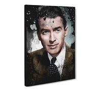 James Stewart Modern Cb Canvas Print | Gallery Wrapped 30mm Frame Wall Art | 24x16 inches | Ready to Hang | Modern Picture | Living Room Bedroom Lounge Office