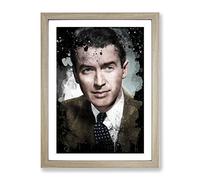 James Stewart Modern Cb Framed Print | A4 Oak Framed Wall Art | Ready to Hang | Modern Nature Picture | Living Room Bedroom Lounge Office