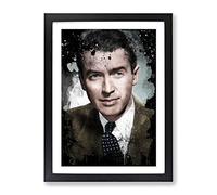 James Stewart Modern Cb Framed Wall Art Print, Ready to Hang Picture for Living Room Bedroom Home Office Décor, Black A3 (34 x 46 cm)