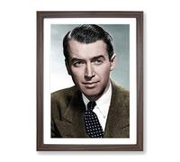 James Stewart Modern Framed Print | A4 Walnut Framed Wall Art | Ready to Hang | Modern Nature Picture | Living Room Bedroom Lounge Office