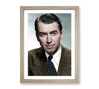 James Stewart Modern Framed Wall Art Print, Ready to Hang Picture for Living Room Bedroom Home Office Décor, Oak A2 (64 x 46 cm)