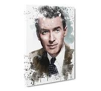 James Stewart V3 Canvas Print | Gallery Wrapped 30mm Frame Wall Art | 20x14 inches | Ready to Hang | Modern Picture | Living Room Bedroom Lounge Office