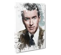 James Stewart V3 Canvas Print | Gallery Wrapped 30mm Frame Wall Art | 30x20 inches | Ready to Hang | Modern Picture | Living Room Bedroom Lounge Office