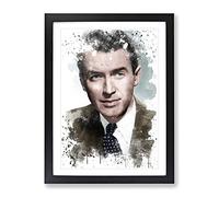 James Stewart V3 Modern Framed Print | A4 Black Framed Wall Art | Ready to Hang | Modern Nature Picture | Living Room Bedroom Lounge Office