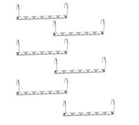 JAMES Strong Metal Hangers With Two Hooks & Space Saving Design Ideal For Wardrobe Clothes, Coats | Magic Space Hangers | Wardrobe Organiser | Coathangers Adult (Pack of 6)