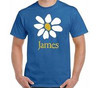 James T-Shirt Mens Band 80's 90's Alternative Rock Music Top Sit Down Laid S Black