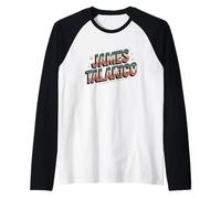 James Talarico Texas Democrat Patriotic Vintage Flag Graphic Raglan Baseball Tee