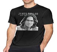 James Taylor Shirt Men Casual Fashion Novelty Short Sleeve Crewneck Tee Tops Black XXL