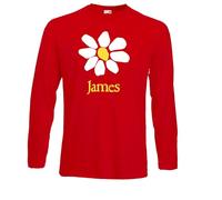 James The Band Long Sleeve Tshirt | 90s | Tim Booth (UK, Alpha, S, Regular, Regular, Red)