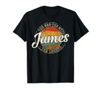 James The Man The Myth The Legend Vintage Personalized Name T-Shirt
