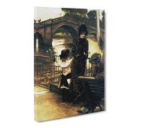 James Tissot By The Thames At Richmond Canvas Print | Gallery Wrapped 30mm Frame Wall Art | 30x20 inches | Ready to Hang | Classic Picture | Living Room Bedroom Lounge Office