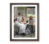 James Tissot Mrs Catherine Smith Classic Painting Framed Print | A2 Walnut Framed Wall Art | Ready to Hang | Classic Historical Picture | Living Room Bedroom Lounge Office