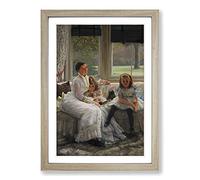 James Tissot Mrs Catherine Smith Framed Print | A2 Oak Framed Wall Art | Ready to Hang | Modern Nature Picture | Living Room Bedroom Lounge Office