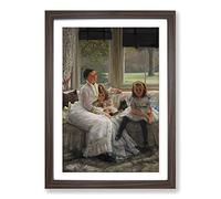 James Tissot Mrs Catherine Smith Framed Print | A2 Walnut Framed Wall Art | Ready to Hang | Modern Nature Picture | Living Room Bedroom Lounge Office