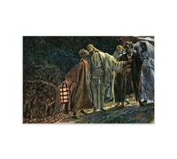 James Tissot Paintings Wall Art Poster Prints The Kiss of Judas Wall Art Painting Canvas Gift Living Room Prints Bedroom Decor Artworks 20x30inch(50x75cm)