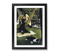 James Tissot The Hammock Classic Painting Framed Print | A2 Black Framed Wall Art | Ready to Hang | Classic Historical Picture | Living Room Bedroom Lounge Office