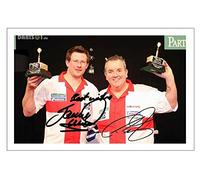 JAMES WADE & PHIL TAYLOR Signed 6X4 Inch Photo Print Pre Printed Signature DARTS Autograph Gift