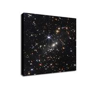 James Webb NASA - Deep Field Space Art - Wrapped Framed Canvas Wall Art ([76cm x 76cm])