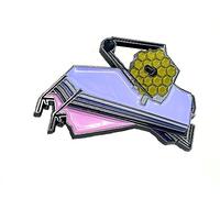 James Webb Space Telescope Satellite Solar Observatory JWST NASA Astronomy Physics Explore Cosmos Metal Pin Badge