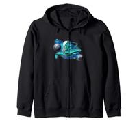 James Webb Telescope Galaxy Art for Space Enthusiasts Zip Hoodie