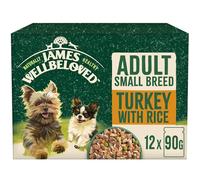 James Wellbeloved Adult Small Dog Hypoallergenic Pouches - Turkey in Gravy - Saver Pack: 48 x 90g