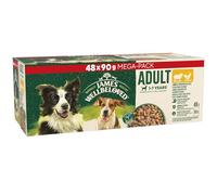 James Wellbeloved Adult Lamb and Chicken in Gravy Pouches for Dogs - 48 x 90g