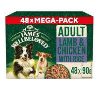 James Wellbeloved Adult Dog Food with Lamb in Gravy Pouch 48 x 90 g
