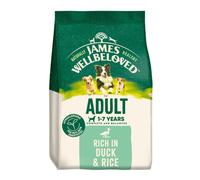James Wellbeloved Complete Dry Adult Dog Food Duck and Rice, 7.5 kg