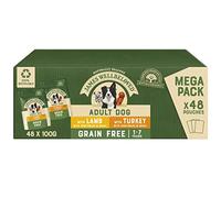 James Wellbeloved Dog Adult Grain Free Turkey & Lamb Gravy Pouch CR07W 48 x 100 g