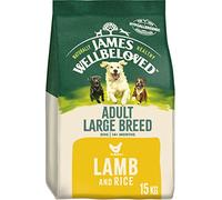 James Wellbeloved Adult Large Breed Lamb and Rice 15 kg Bag, Hypoallergenic Dry Dog Food
