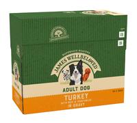 James Wellbeloved Turkey & Rice in Gravy Adult Wet Dog Food Pouches - 12 x 90g