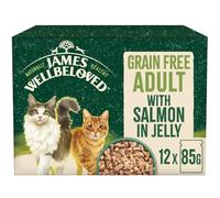 James Wellbeloved Adult Cat Pouches - Salmon in Jelly - Multibuy: 48 x 85g