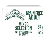 James Wellbeloved Grain Free Adult Dog Food Mixed Selection in Gravy Pouch 84 x 90 g