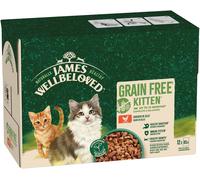 James Wellbeloved Grain-Free Kitten 2 - 12 Months Hypoallergenic Pouches - Chicken in Jelly - 12 x 85g