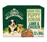 James Wellbeloved Grain Free Puppy Lamb and Chicken in Gravy Pouches - 12 x 90g
