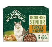 James Wellbeloved Senior Cat Grain Free Pouches with Turkey - Size: 12 x 85g