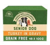 James Wellbeloved Grain Free Senior Turkey in Gravy Pouch 12 x 100 g