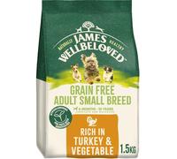 James Wellbeloved Hypoallergenic Dry Dog Food for Adult Small Breed Grain Free Turkey 1.5 kg