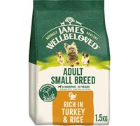 James Wellbeloved Hypoallergenic Dry Dog Food for Adult Small Breed Turkey & Rice 1.5 kg