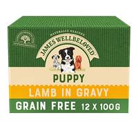 James Wellbeloved Puppy & Junior Grain Free Pouches - Lamb with Vegetables - 12 x 100g
