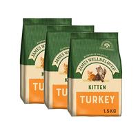James Wellbeloved Kitten Dry Cat Food Biscuits, Turkey 4.5kg (3 x 1.5kg)