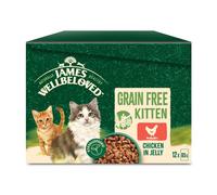 James Wellbeloved Kitten Grain-Free Chicken in Jelly 12 Pouches, Hypoallergenic Wet Cat Food, Pack of 1 (12x85 g)