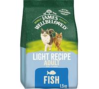 James Wellbeloved Light Adult Fish 1.5 kg Bag, Hypoallergenic Dry Cat Food